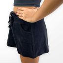 Bebe 00s  Vintage Y2K Black French Terry Drawstring Mini Skirt Photo 1