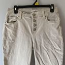 Old Navy  Boyfriend Mid Rise Button Front Denim Jeans Size 6 Stretch Tan Beige Photo 2