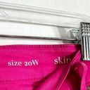 Crown & Ivy Crown Ivy Plus SIze 20W Jeans Hot Pink High Rise Skinny Cotton Stretch 1245 Photo 6