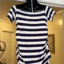 Isabel Maternity  Blue and White Striped Top Size Medium NWT Photo 4