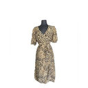 Faithfull the Brand  ELFRIDA Leopard Print Wrap Midi dress XS Photo 9