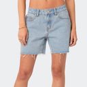 Edikted NWT  LONG JORTS TOMBOY LOW RISE 100% COTTON MEDIUM-LIGHT WASH Photo 0