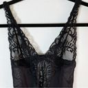 Natori Feather Lace Unlined Bodysuit Black Sz Small Photo 2