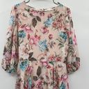 Yumi Kim  Full of Love Blush Floral Print 3/4 Sleeve Woodstock Maxi Dress S NEW Photo 2