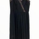 Oleg Cassini OC by  Black Tulle Beaded Trim Cami Strap Midi Dress size 8 NWT Photo 0