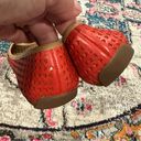 L.L.Bean  OPEN TOE BALLET FLAT PERFORATED CORAL TAN TRIMMED SHOES 6 Photo 5