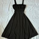 Black Cottage Core Midi Dress Size M Photo 0