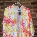 Torrid NWT  Pink Yellow Tie Dye Duster Kimono Women's Size 2/2X Photo 3