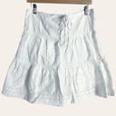 Juicy Couture Vintage  White Tiered Eyelet A-Line Mini Skirt Size Small Photo 0