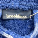 Brooklinen Terrycloth Blue Bath Robe Cheveron Motif Hooded Size undefined Photo 2