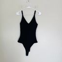 Debut  Black V Neck Knit Tank Bodysuit Photo 1