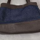 Gold Coast Blue Denim Faux Leather Shoulder Bag Photo 11