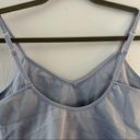 Zella Z by  Bralette Ribbed Seamless Longline Bralette in Blue Feather Sz L EUC Photo 7