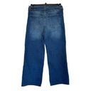 Sneak Peak  JRS SZ 11/W30 Wide Leg Jeans Belted Frayed Hems Stretch Hi-Rise Blue Photo 3