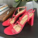 PARKE MARION  Hannah 85mm Sandals Coral Orange Womens 7.5 Photo 7