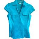 Krass&co NY &  Sleeveless Blouse Turquoise Sz S NWT Photo 0