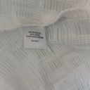 W By Worth  Womens Size Medium White Textured Stretch Button Up Blouse Photo 4