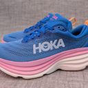 Hoka ONE ONE Bondi 8 Coastal Sky All Aboard Blue Pink Womens Sneaker 5D WIDE Photo 2