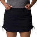 Columbia  Anytime Casual Skort Mini Mid Rise Side Ruched Straight Stretch Black L Photo 0