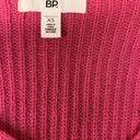 BP  Womens Pink Plunging V-Neck Knit Long Sleeve Pullover Sweater Photo 3