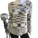 Nine West  Acrylic Wool Black Cream Sweater with Buttoned Sleeves Women's Size M Photo 0