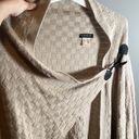 Venus  Basket Weave Wrap Sweater in Tan - Size XL Photo 13