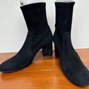 Stuart Weitzman  Black Suede Ankle Chunky Heel Boot 9.5 Photo 1