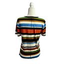 Veronica Beard  Tazi Striped Linen Short Sleeve Shirt Top Ruched Ties Large L Photo 3