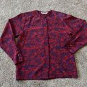 Oscar de la Renta  Expressions Vintage Red Button Down Blouse Top Size M Photo 2