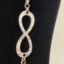 infinity  symbol silver tone open link chain necklace Photo 1