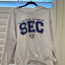 Tultex WHITE SEC TEAM LOGO LONG SLEEVE CREW SWEATSHIRT Photo 1