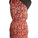 BCBGeneration  Women's Orange Glow Multi One Shoulder Dress Pockets Photo 2