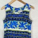 Kathie Lee Collection  Sleeveless Hawaiian Sheath Dress Size 8 Blue Green Floral Photo 2