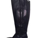 Audrey Brooke  Black Leather Knee-High Riding Boots Buckle Detail 8.5 New Preppy Photo 8