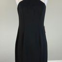 Carmen Marc Valvo  Women's Cocktail Dress Size 6 Black Crepe Beaded Halter Sheath Photo 1