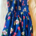 Hollister Strapless Blue Floral Dress Photo 0