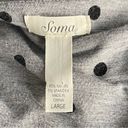 Soma Polka Dot V-neck Dress Women’s Size L Drawstring Pockets Lounge Comfortable Photo 6