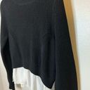 Forever 21  Black Sweater with White Mock Shirt Size Medium Photo 1