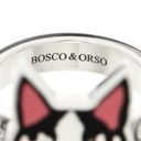 Gucci  Sterling Silver Boston Terrier Enamel Bosco Ring 7.5 Photo 2