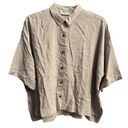 Everlane  The Tencel Button Down Square Short Sleeve Top Light Brown Size Small Photo 0