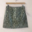 Frame  Denim NWT 100% Lamb Leather Snake Print Mini Skirt Photo 0