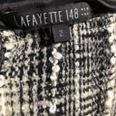 Lafayette 148  New York 2 Black White Tweed Pencil Ruffle Matrix Skirt XS Beaded Photo 5