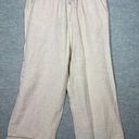 Lane Bryant  Women's Drawstring Linen Pants Size 14/16 Beige Wide Leg Lagenlook Photo 0