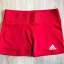 Adidas New  Womens Red 3” Long TF VB Athletic Workout Shorts Size S Gym Shorts Photo 1