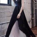 Alexis NWT  Federico Long Pleated Organza Silk Maxi Dress Black White Size XS Photo 0