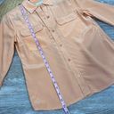 Equipment  femme 100% silk peach button down blouse Photo 4