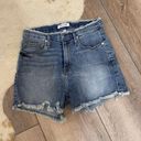 Good American High Rise Frayed Jean Denim Shorts Photo 0