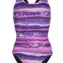 Speedo NWOT Sporti Deep Wide Strap One Piece Swimsuit - Purple - 28 Photo 1