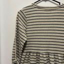 Ro & De  Anthropologie Marcia Babydoll Striped Peplum Blouse XS Multicolor Photo 5