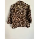 East 5th  Womens Plus 1X Linen Blend Animal Print Button Up Shirt 3/4 Sleeve Photo 1